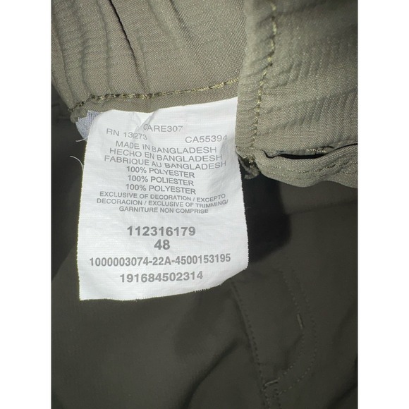 Wrangler Relaxed Fit Army Green Cargo Shorts Stretch W/ Tech Pocket Mens Sz 48 - Picture 5 of 10